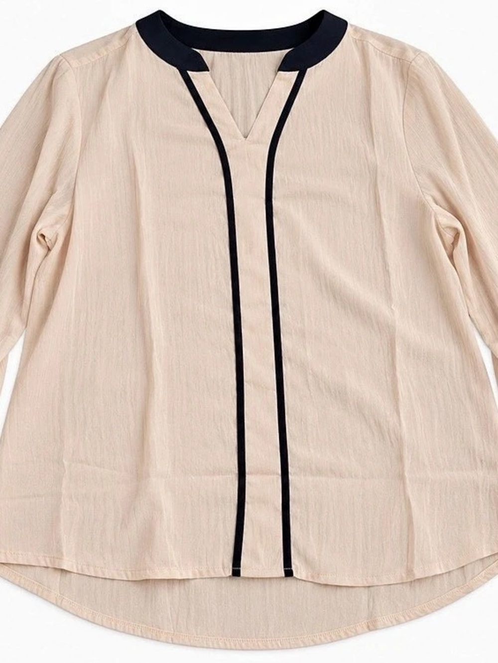Contrast Trim Blouse in Pink NWT